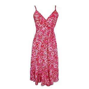 NWT Second Generation Brand Faux Wrap Style Sundress in Pink Size S